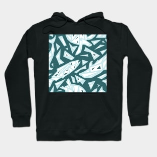 Water Spirit Animals - Salmon, Dolphin, Sea Turtle Pattern Hoodie